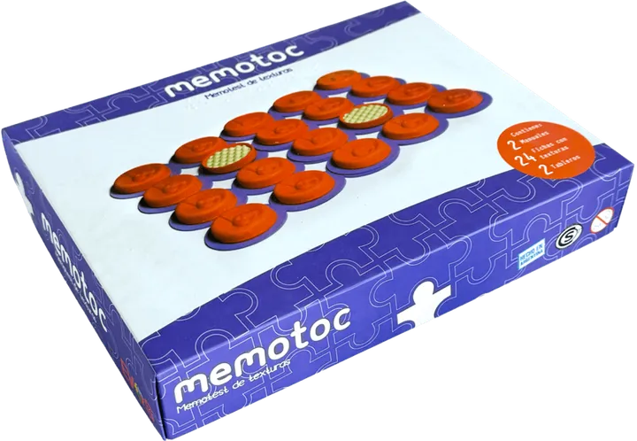 Caja de Momotoc. La caja tiene una imagen del tablero e información del contenido de la caja.