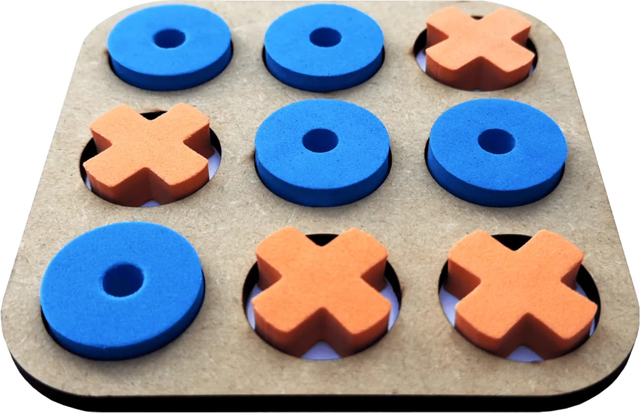 Tablero de Tateti. La imagen muestra una partida terminada en empate.